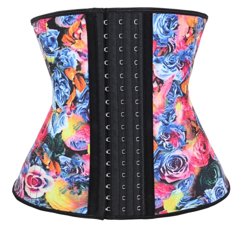 FLORAL 3 HOOKS WAIST TRAINER